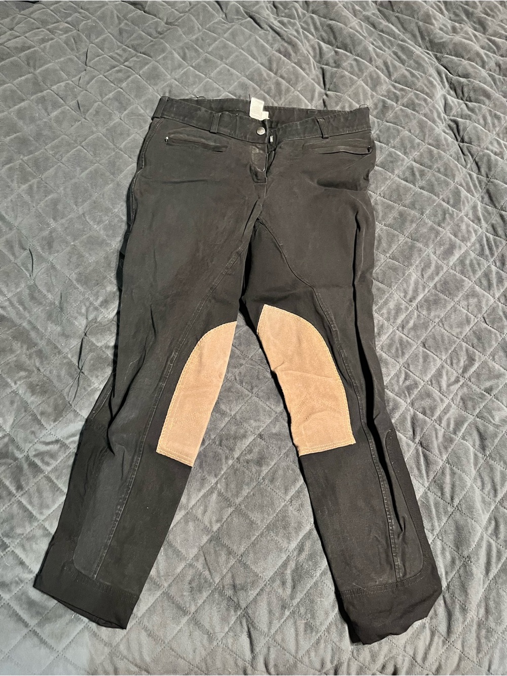 Black Breeches with Tan Knee Patches, size 32